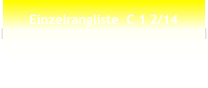 Einzelrangliste  C 1 2/14