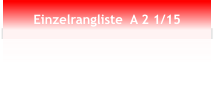 Einzelrangliste  A 2 1/15