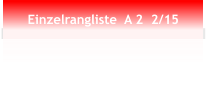 Einzelrangliste  A 2  2/15