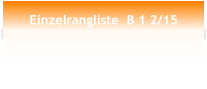 Einzelrangliste  B 1 2/15