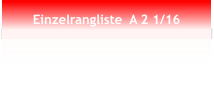 Einzelrangliste  A 2 1/16