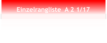 Einzelrangliste  A 2 1/17