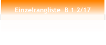 Einzelrangliste  B 1 2/17