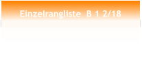 Einzelrangliste  B 1 2/18