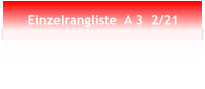 Einzelrangliste  A 3  2/21