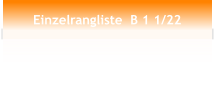 Einzelrangliste  B 1 1/22