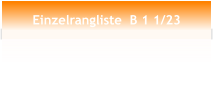 Einzelrangliste  B 1 1/23